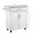 HOMCOM Kitchen Island Cart Rolling Trolley Cart With Drawer-1330305593