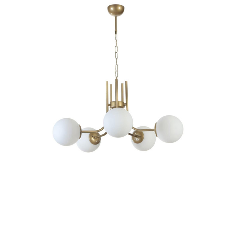 Chandle Chandelier, Gold/White
