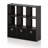 Simplistic 9-Cube Organizer Espresso and Black with Bins Cube Storage Living Room Organized-2115849858