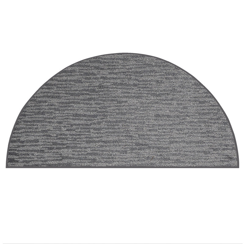Tapis gris foncé Arvonio, Demi-cercle 4 pi 6 po x 9 pi