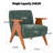 27.6" Mid-Century Modern Solid Wood Armchair for Living Room-571254439