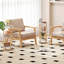  Ensemble de 2 tables d'appoint rondes 24 po avec tablettes de rangement en bambou pour la chambre à coucher