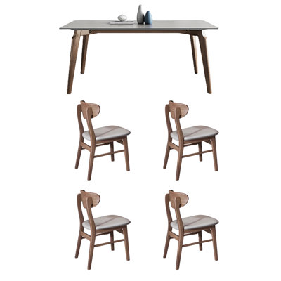Ensemble de table et chaises gris
