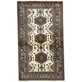 High-Quality Hand-Knotted Ivory Area Rug