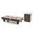 54 Inch Outdoor Gas Fire Pit With Rain Cover, 50000Btu Patio Table, Rectangular Heater, Walnut Wood Finish, Low - Maintenance And Easy Installation Simple Knob Control, Accommodates 5 6 People