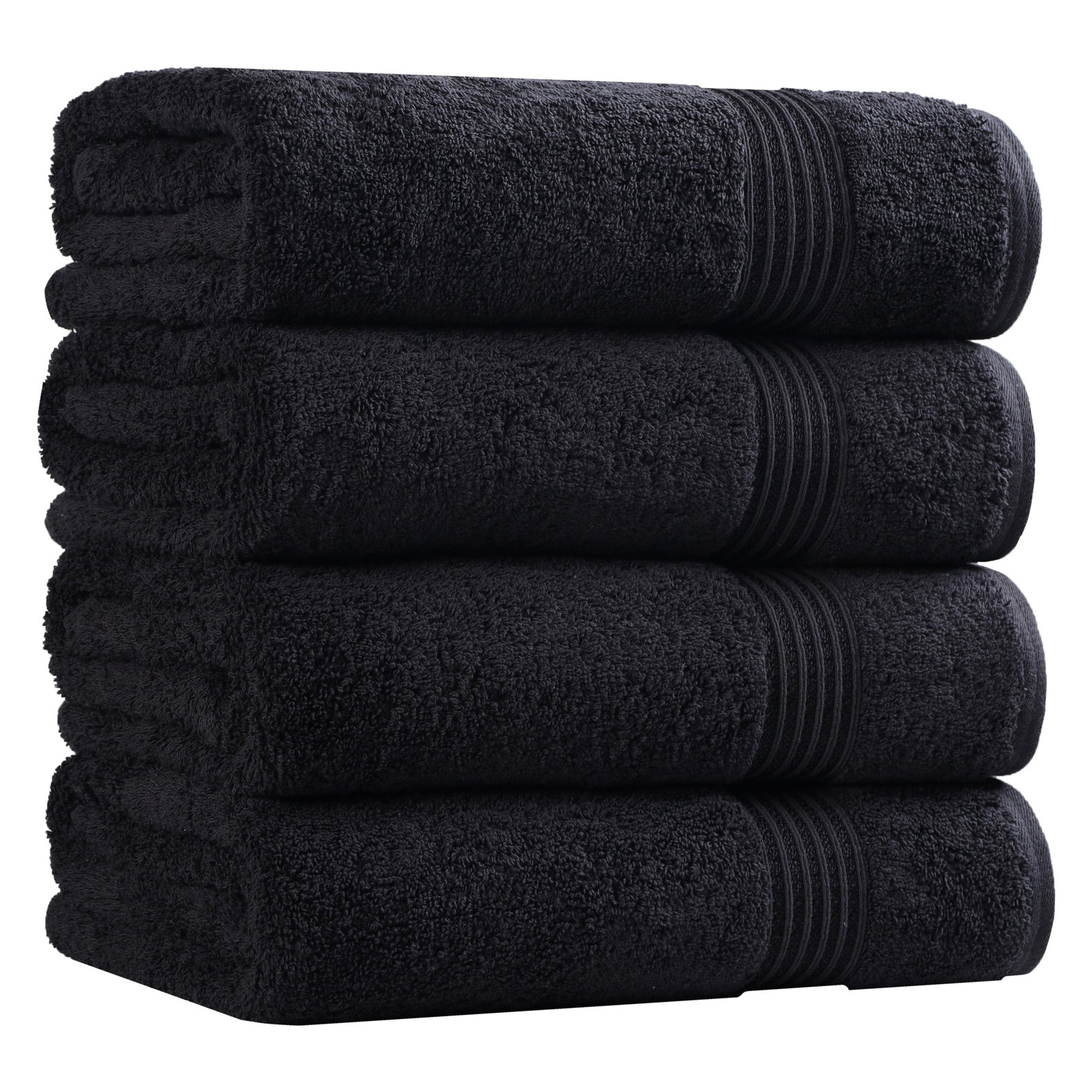 Oleg Egyptian Cotton Bath Towel, Black