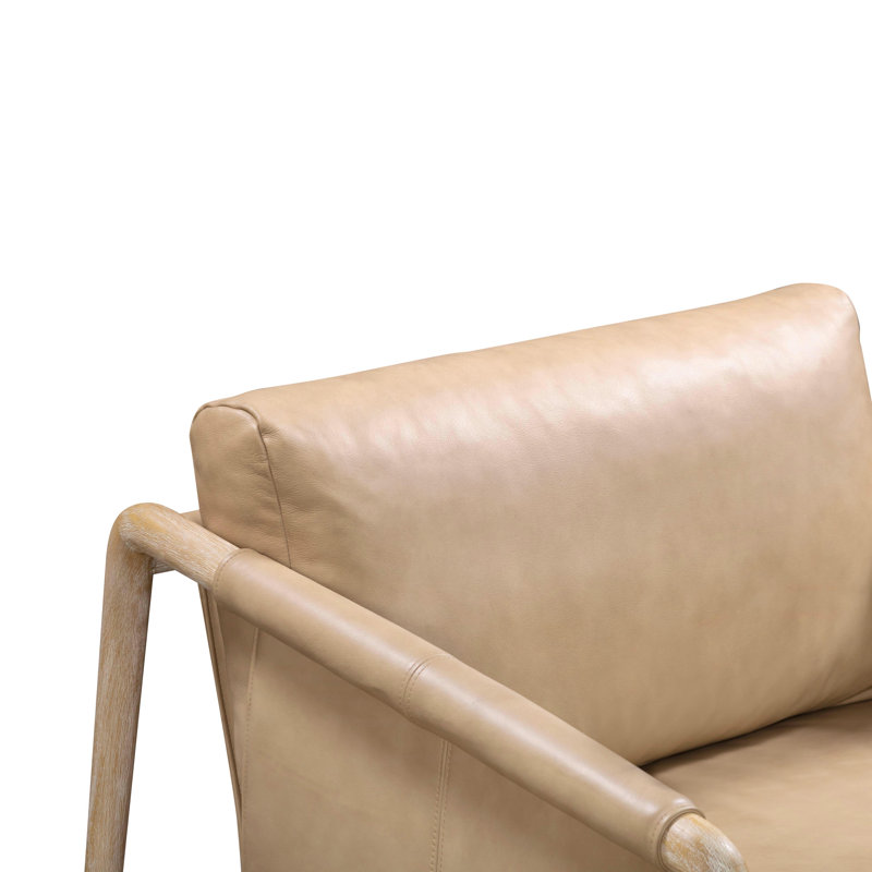Genuine Leather Armchair, Tan