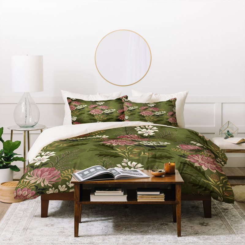 Housse de couette Pimlada, Housse de couette simple + 1 taie décorative stan