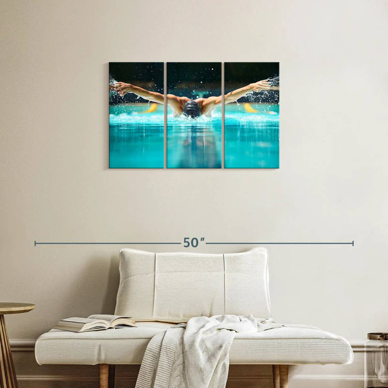 Sireci Swimming Man, 20" H x 33" W