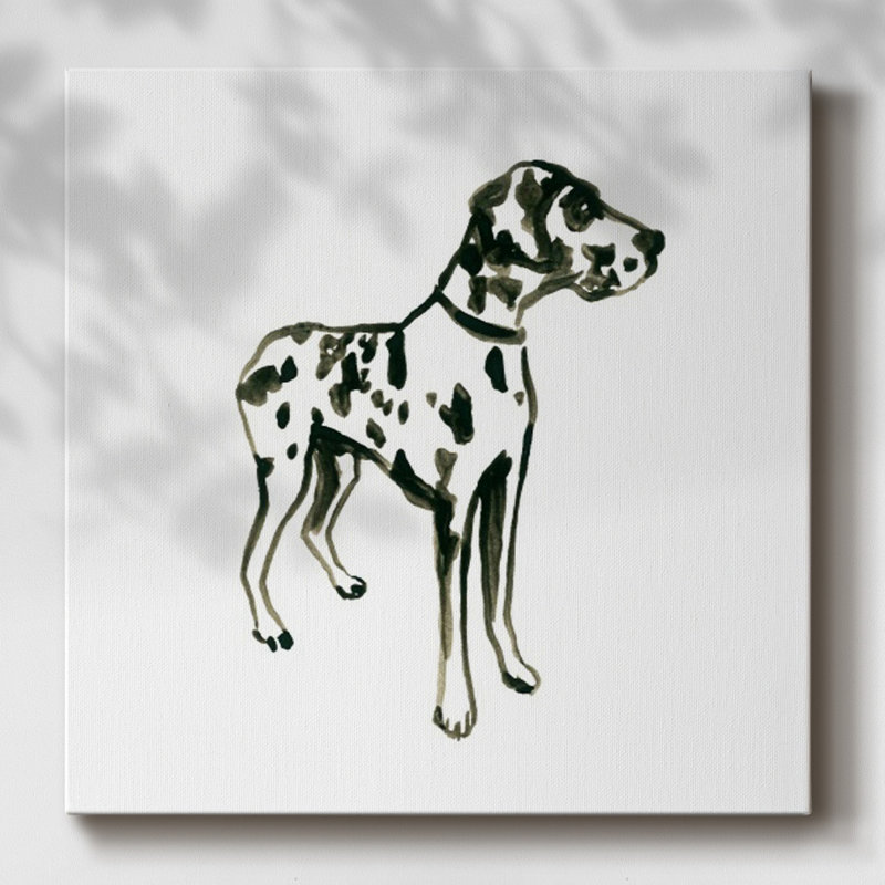 Canine Cameo II-Gallery Wrapped Canvas, 32" H x 32" W