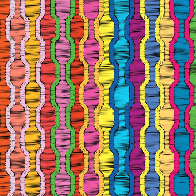 Majesta Striped Shower Curtain 72" × 72" – Modern Bold Stripe Fabric Bathroom Decor