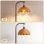 Lampe sur pied arquée / en rotin 64 po Boho avec télécommande, ampoule à intensité variable incluse