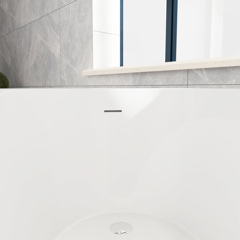 67'' x 29.5'' Freestanding Soaking Acrylic Bathtub
