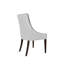 Chaise de salle à manger rembourrée Smoke - Tissu, assise en mousse, pieds en bois massif au fini noyer, facile à nettoyer