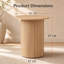 Table de chevet d'appoint moderne en bois naturel avec petits pieds antidérapants, idéale pour les petits espaces.-415348441-415348445
