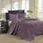 Reversible Purple King Bedspread - With Bewitching Pattern Oversized For Optimal Mattress Draping Pre-Washed Cotton Filling Comfy Nights Includes And 2 Shams Machine Washable Without Hassle In Bed