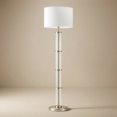 Lampe sur pied en nickel brossé