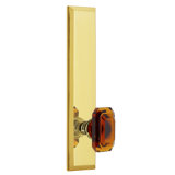 Grandeur Fifth Avenue Tall Plate Double Dummy with Baguette Amber Crystal Door Knob