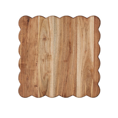 Scalloped Square Cutting Board - 12"W