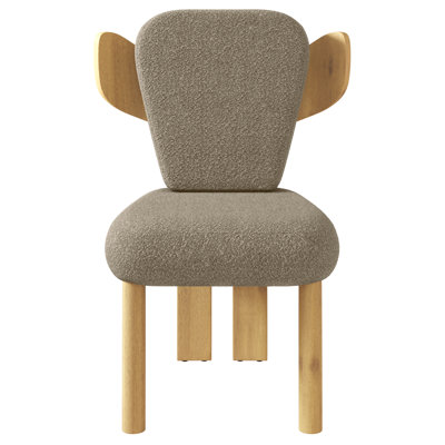 Brayden Upholstered Dining Side Chair with Wooden Legs (Set of 2)