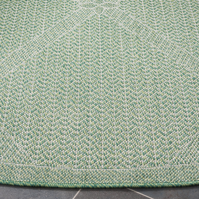 Jaycub Performance Machine Washable Geometric Indoor/Outdoor Area Rug, Round 6'7"