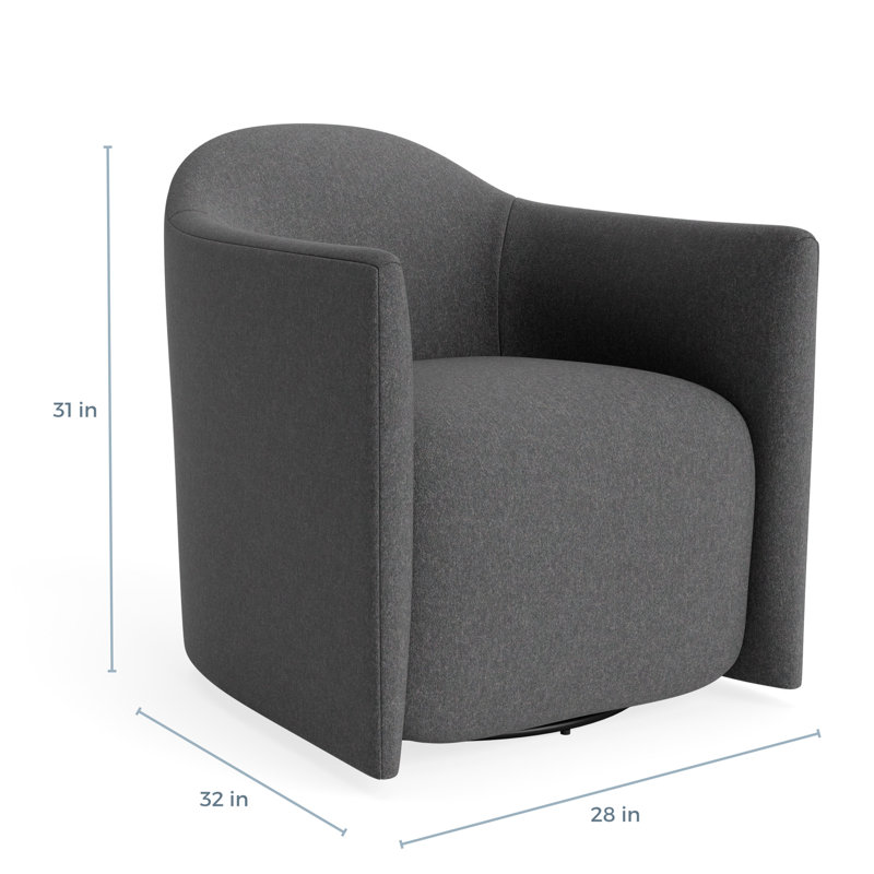 MTO - About Face Swivel Lounge Chair, Gabro Gray