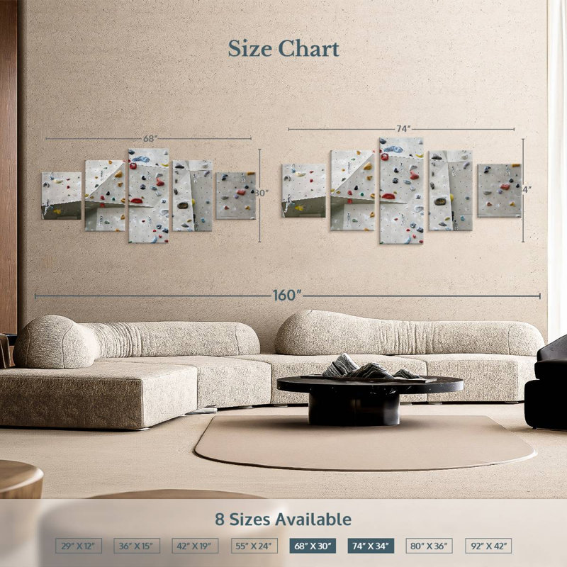 Mur d'escalade intérieur, H 12 po x l 29 po