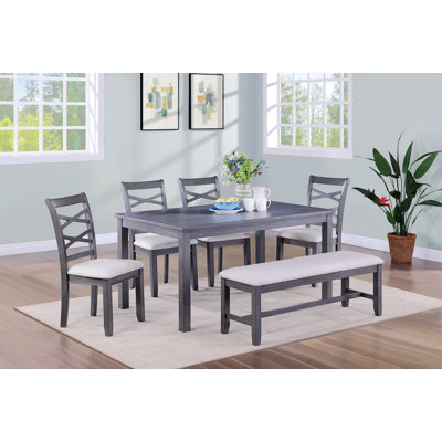 Lippett Rectangular 36'' L x 60'' W Dining Set -  Red Barrel StudioÂ®, 925B164BABC642AFA466BC64DC533E1A