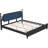 Selenia Elegant Solid Wood Platform Bed with Upholstered Headboard-1671884834-1671884833