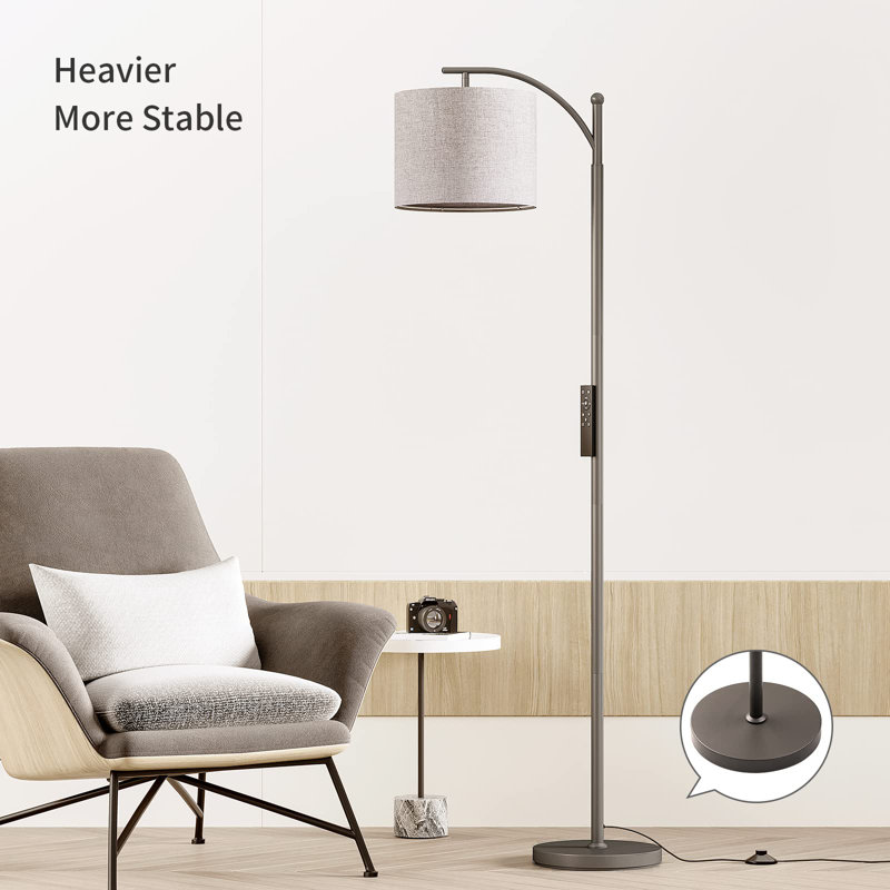 Kenhorst Black LED Traditional Floor Lamp, Grey