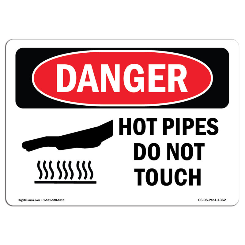 Danger Sign, 12" H x 18" W x 0.1" D