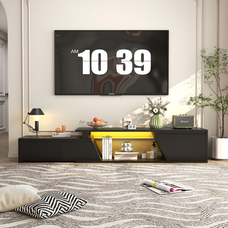 Meuble télé polyvalent et extensible avec lumières DEL