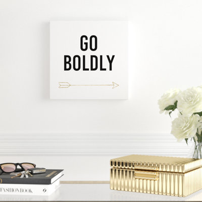 Golden Quote VI by Anna Hambly - Wrapped Canvas Print