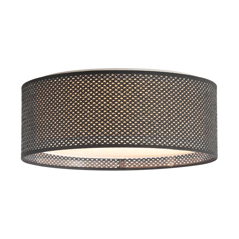Plafonnier encastré d'intérieur 3 lumières 15,7 po Addae, Noir