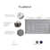 72" Palace Collection Quartz Carrara Cashmere Grey Bathroom Vanity Set With Hardware And F2-0012 Faucets, Mirror in Chrome Finish
