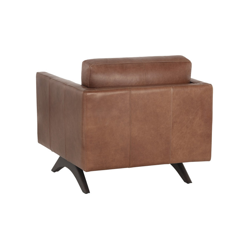 Rogers Armchair, Shalimar Tobacco Genuine Leather