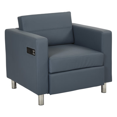 Vinyl Seat Reception Chair with Metal Frame