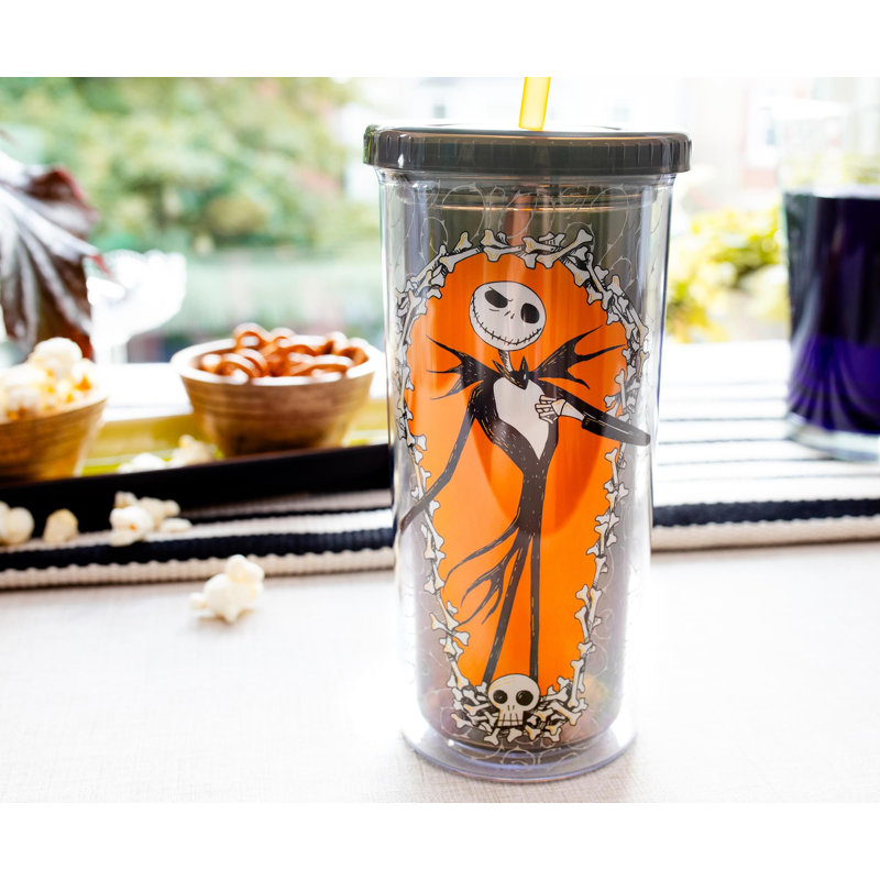 Tasse de carnaval avec couvercle et paille Disney