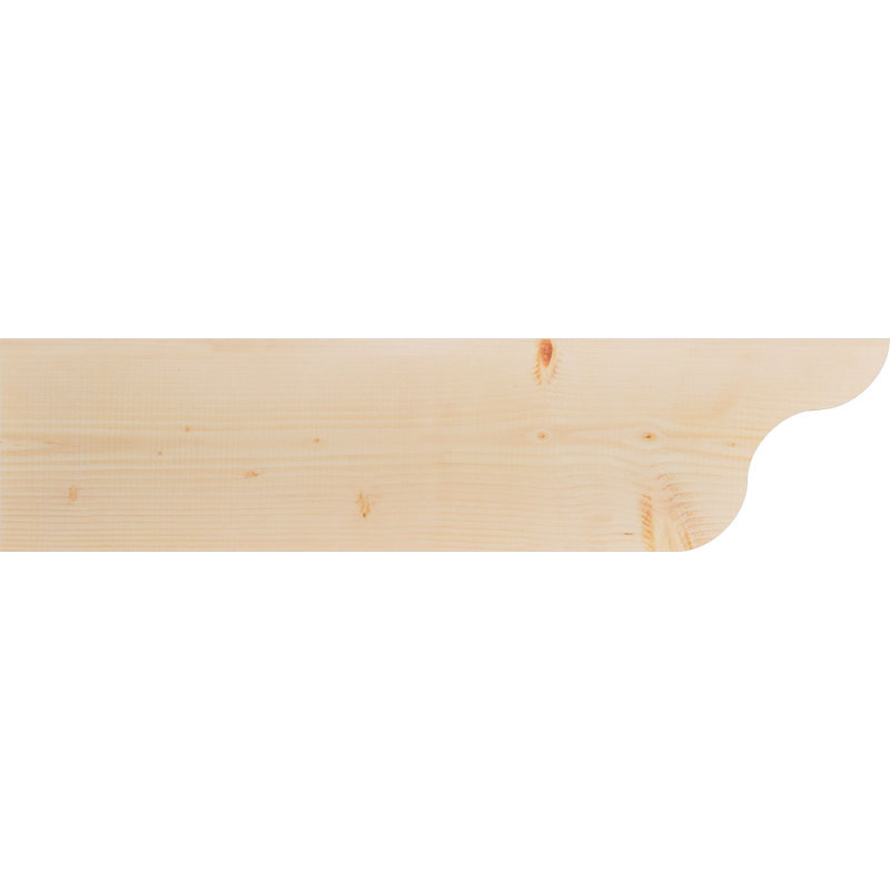Queue de chevron lisse Carmel, Douglas, 12"H x 5 1/2"W x 48"L