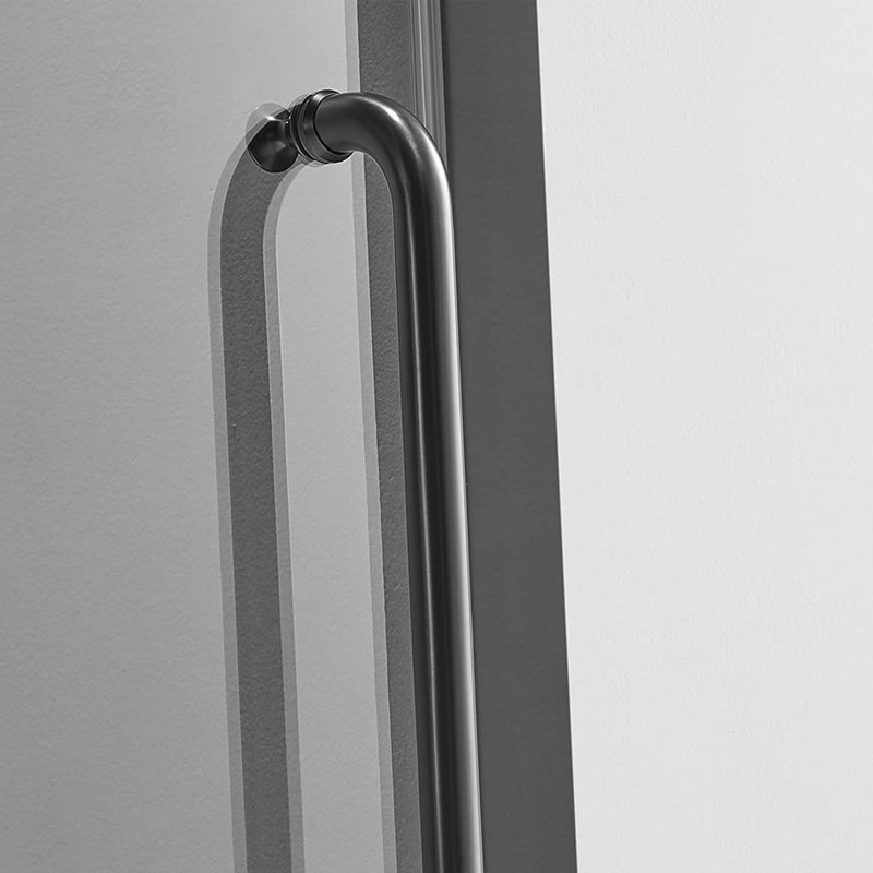 56 W 76 H Frameless Rectangle Reversible Shower Enclosure