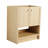 Bathroom Vanity With Vessel Sink, Wall-Mounted Floating White Rectangular Acrylic Integrated Basin Without Faucet, Striped Shelves Layer, Natural Woodgrain Colour