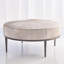 Urban Ottoman w/Grey Hair-on-Hide-Antique Gunmetal