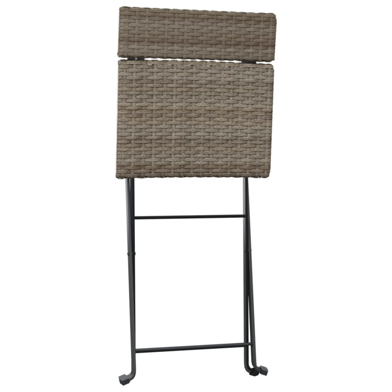 Loriah Folding Patio Dining Side Chair, Grey