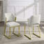 Ensemble de 2 chaises d'appoint en sherpa et miroir à finition dorée Teddy