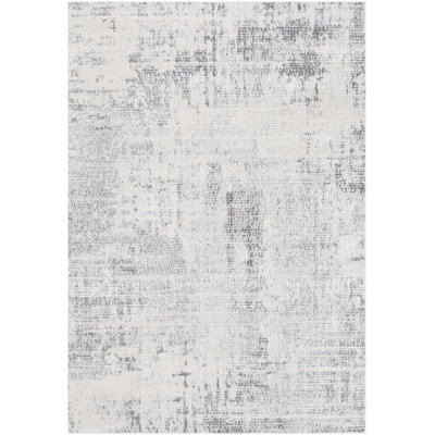 Tapis gris et beige à motif abstrait Framingham