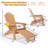 Chanise Wood Outdoor Adirondack Chair With Ottoman-874632085