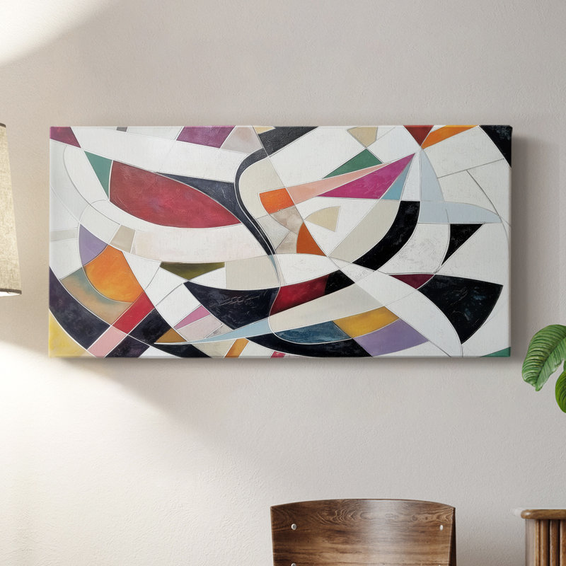 Abstract Series 1 #XXXV-Gallery Wrapped Canvas, 16" H x 32" W