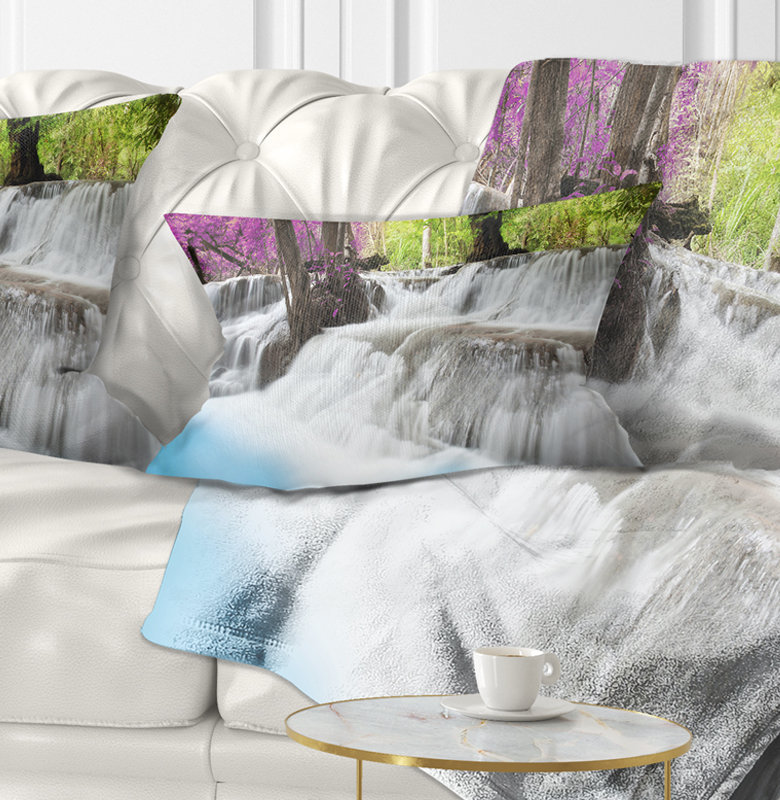 Coussin Erawan Waterfall - Landscape, Rectangulaire, 12 po x 20 po
