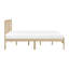 Base de lit plateforme naturelle de style naturel avec tête de lit, lattes et rails de style contemporain-57027176
