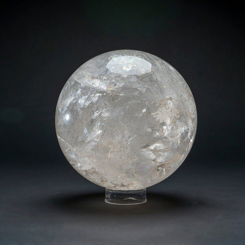 Large Genuine Polished Clear Quartz Sphere from Brazil (10 Lbs)